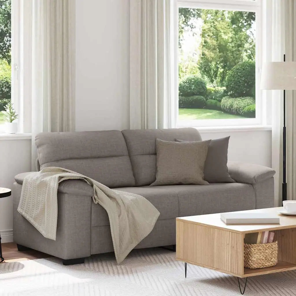 Canapé 2 places taupe 180x81x84 cm en tissu - XIOS