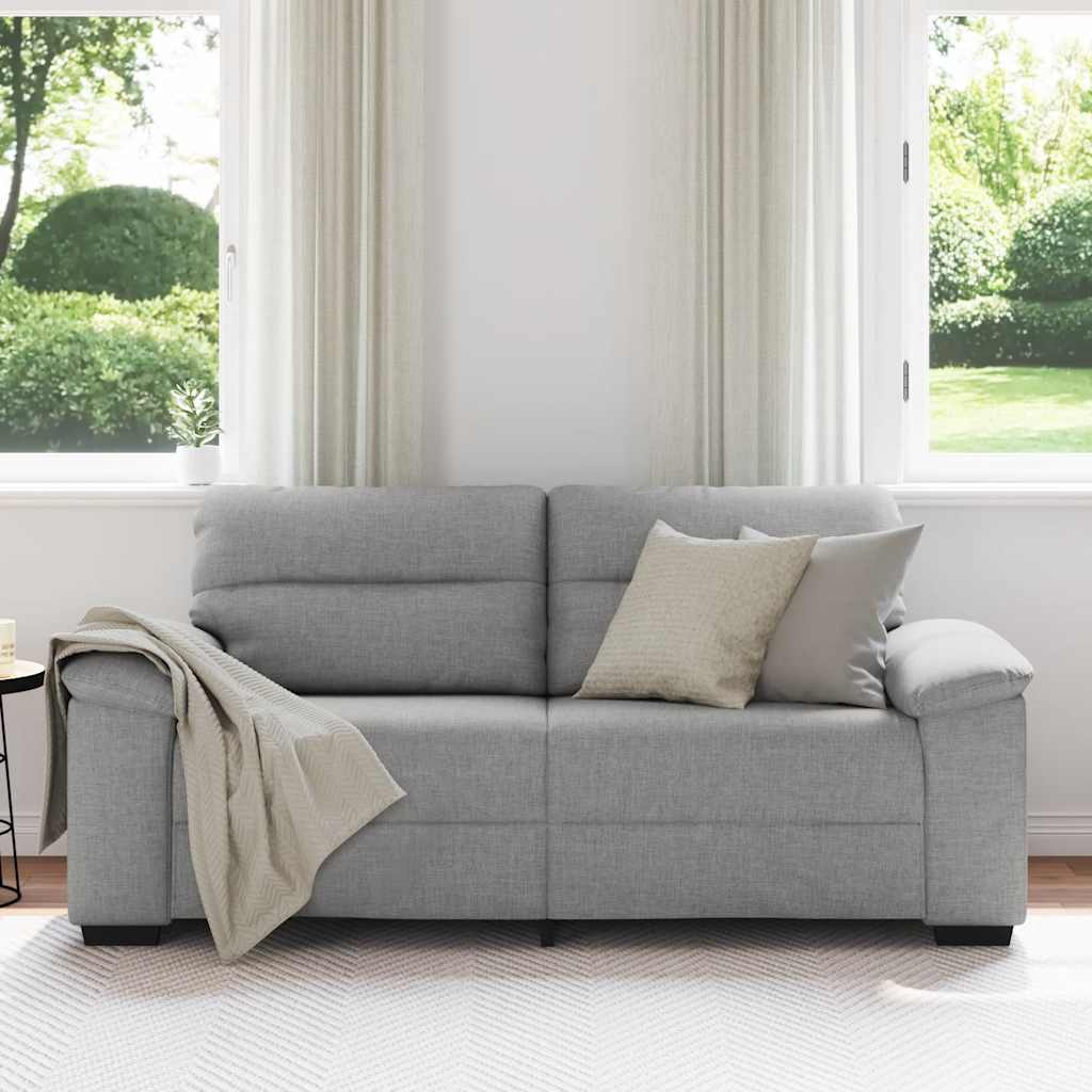 Canapé 2 places Gris nuage 180x81x84 cm tissu - XIOS