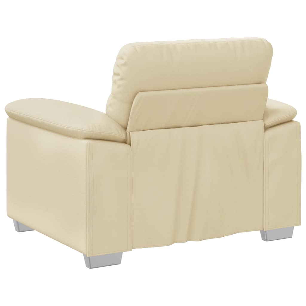 Fauteuil canapé crème 100x81x84 cm en similicuir - XIOS
