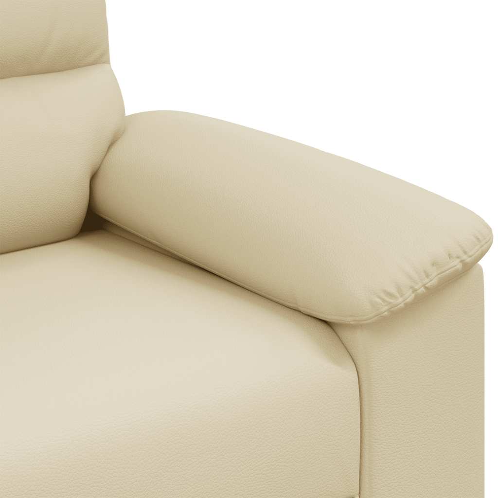 Fauteuil canapé crème 100x81x84 cm en similicuir - XIOS