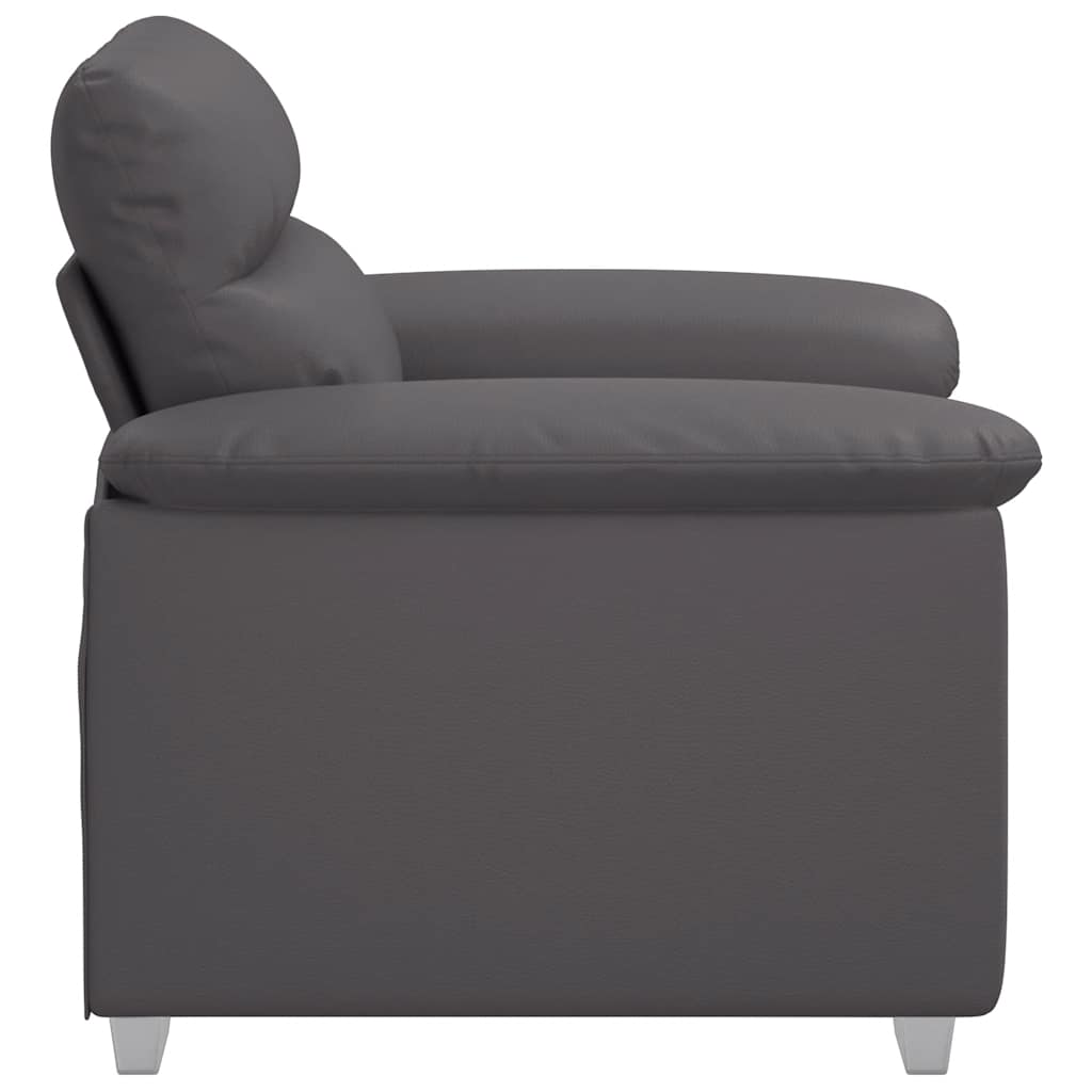 Fauteuil canapé gris 100x81x84 cm en similicuir - XIOS