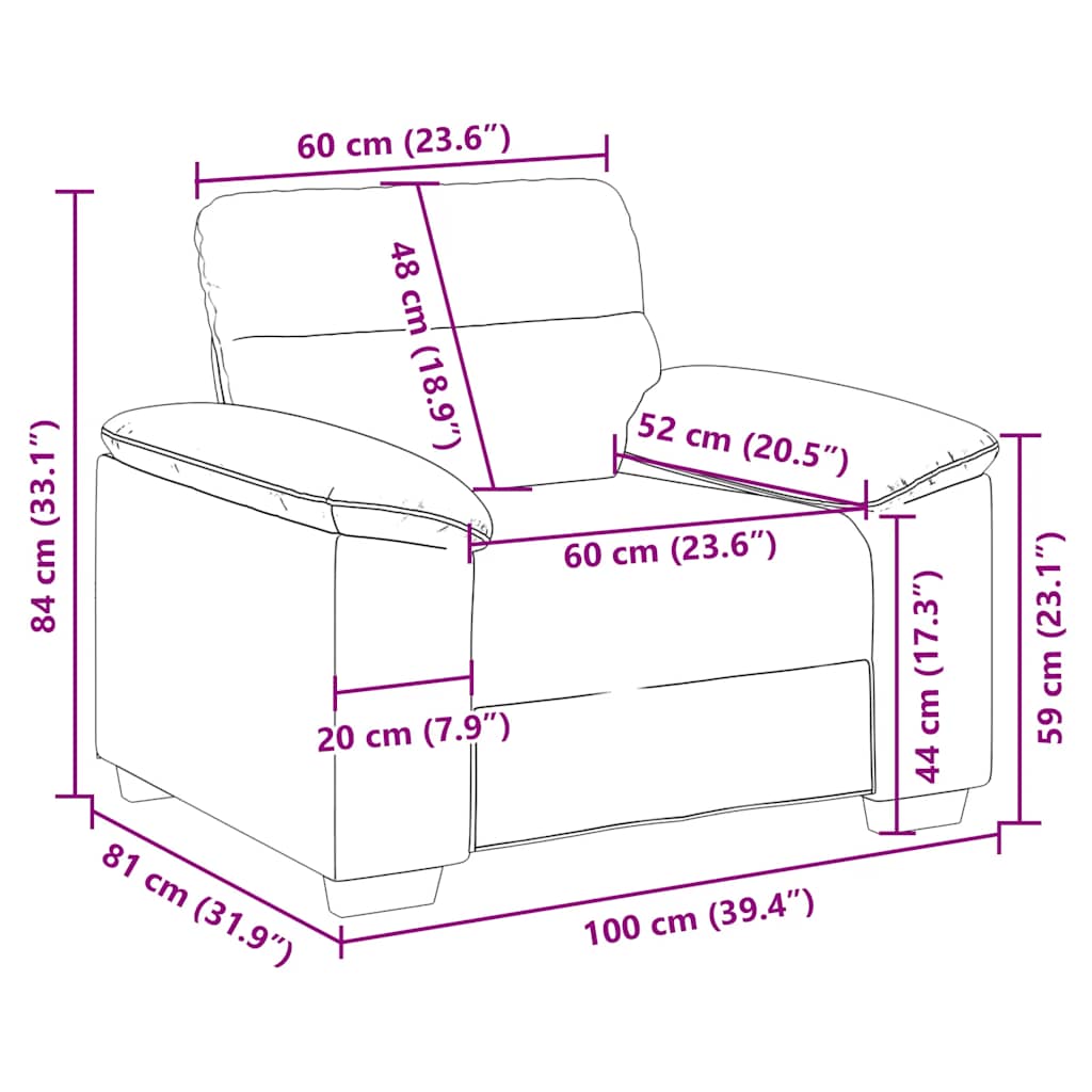 Fauteuil noir 60 cm similicuir - XIOS