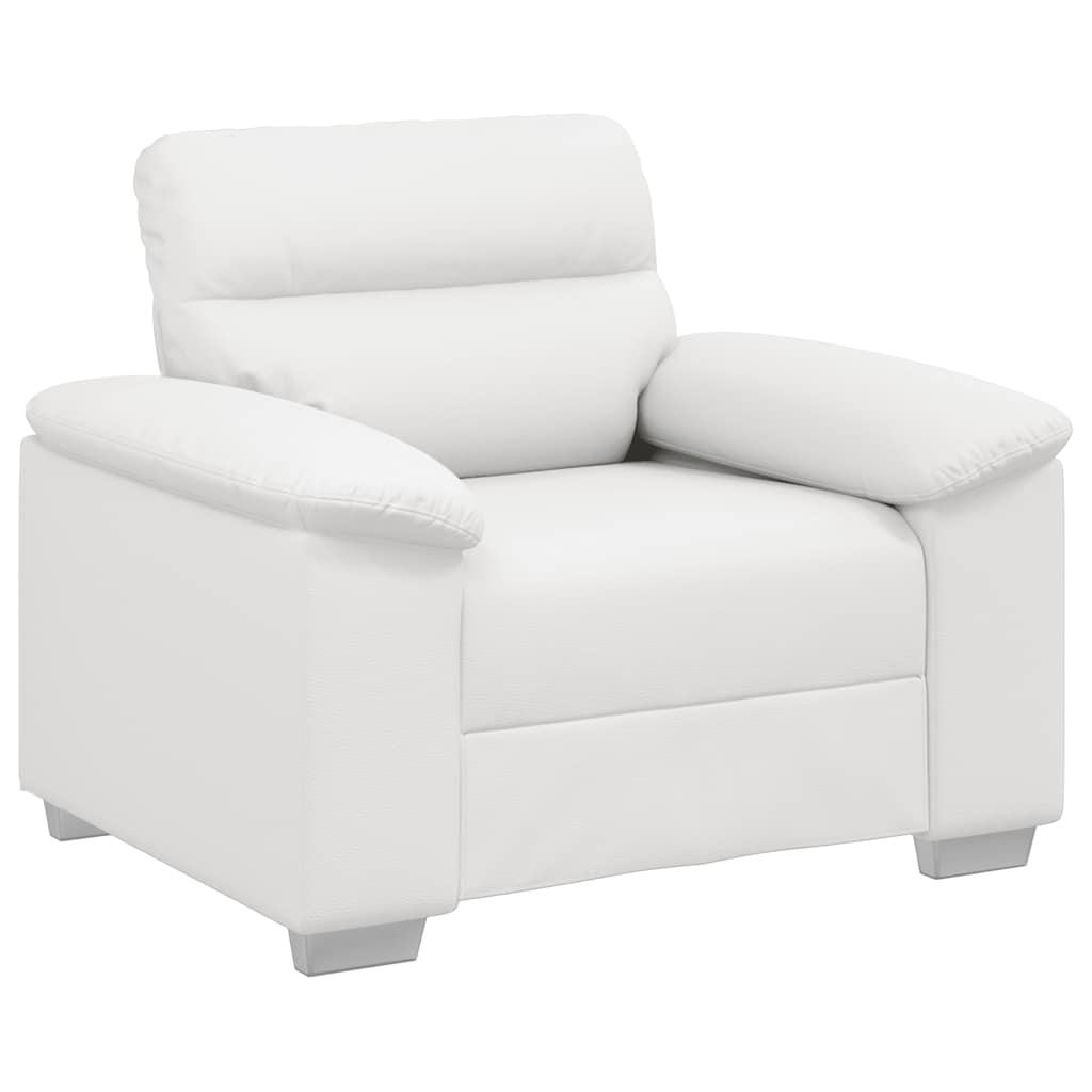 Fauteuil canapé blanc 100x81x84 cm en similicuir - XIOS