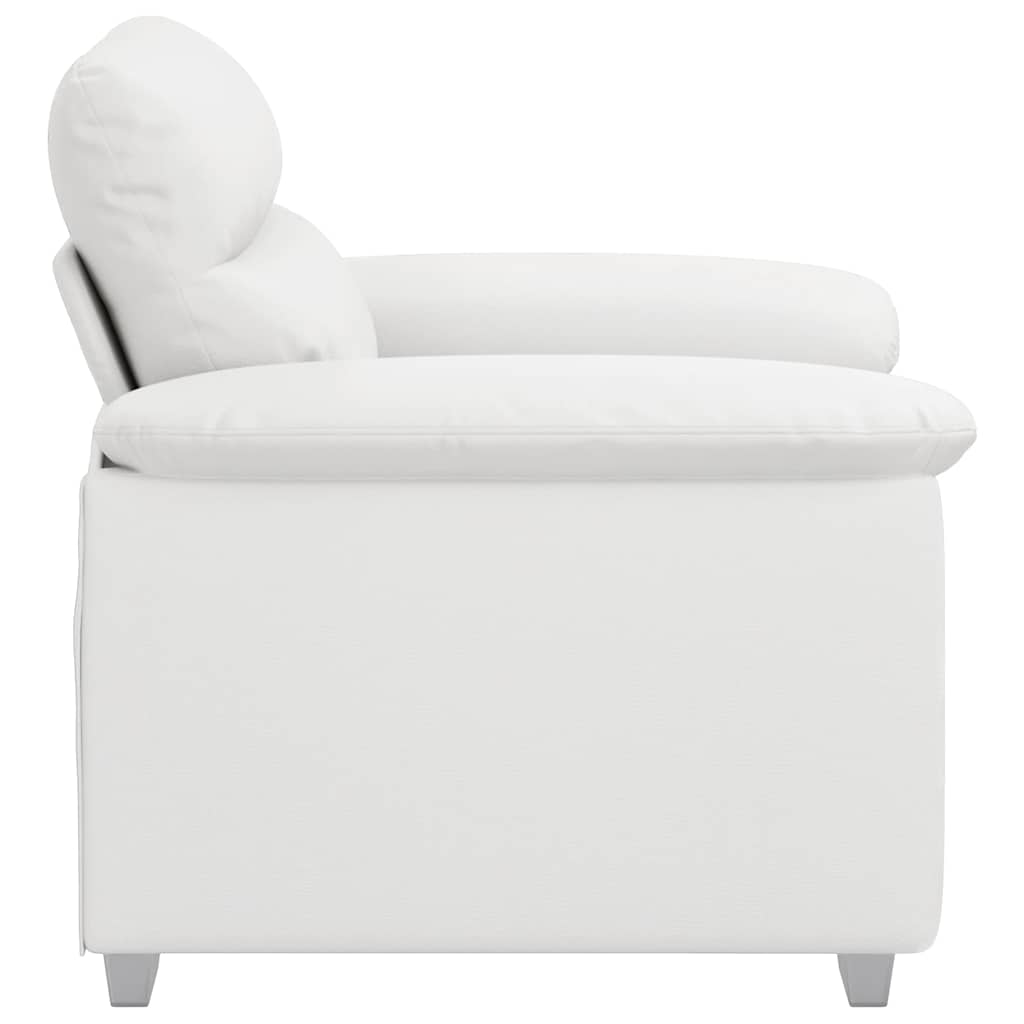 Fauteuil canapé blanc 100x81x84 cm en similicuir - XIOS