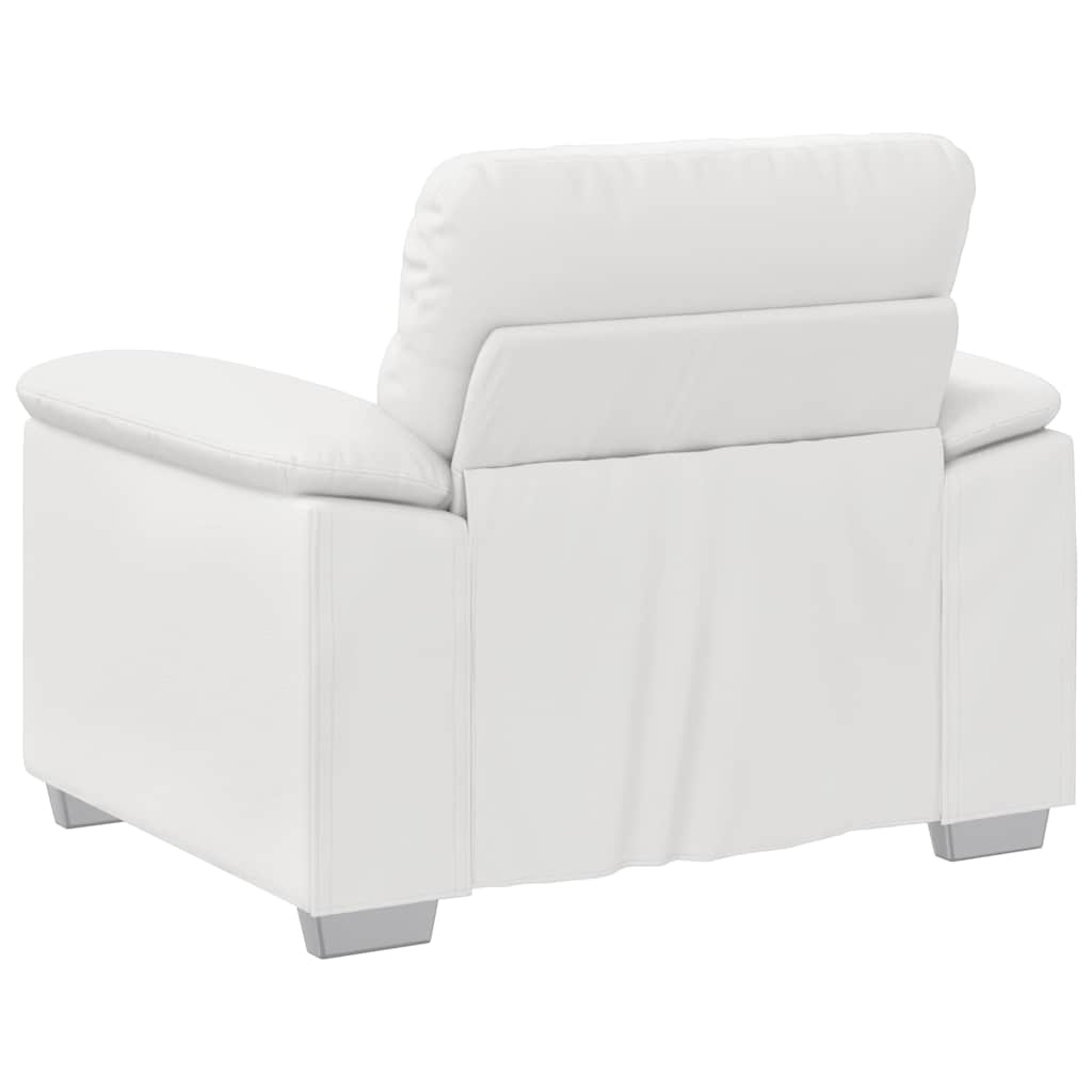 Fauteuil canapé blanc 100x81x84 cm en similicuir - XIOS
