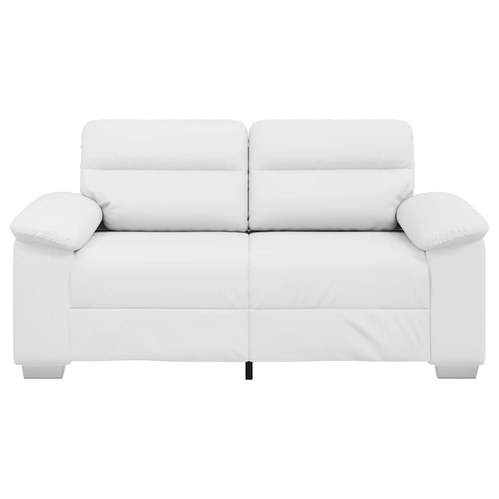 Canapé 2 places blanc 160x81x84 cm en similicuir - XIOS