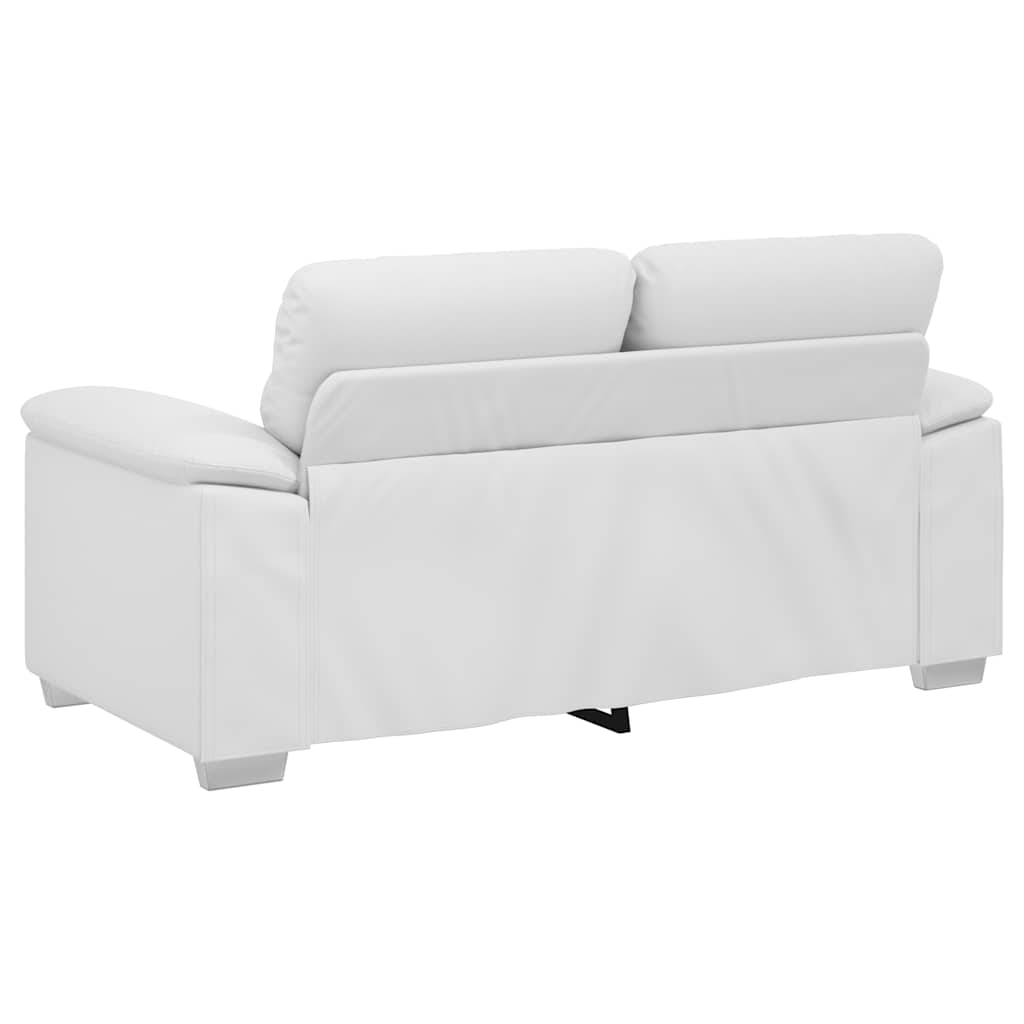 Canapé 2 places blanc 160x81x84 cm en similicuir - XIOS