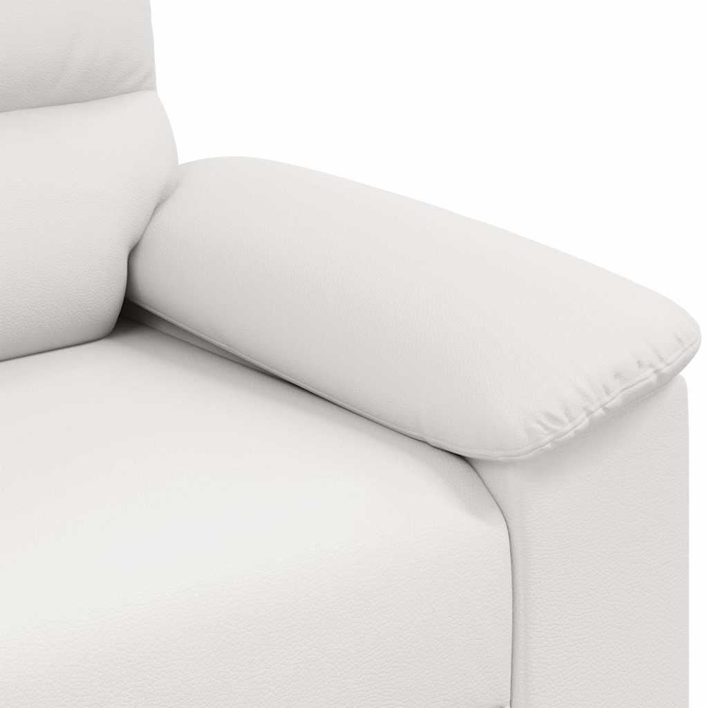 Canapé 2 places blanc 160x81x84 cm en similicuir - XIOS