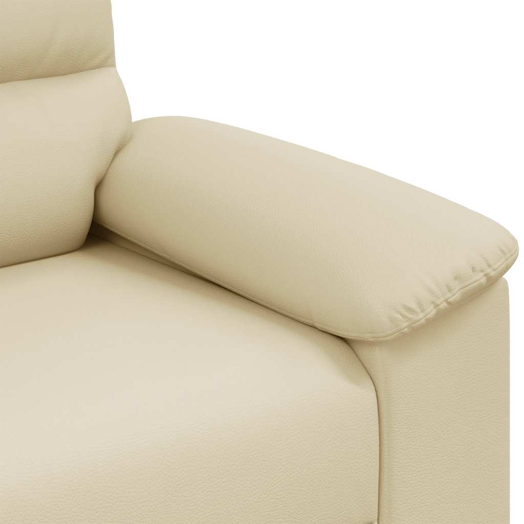Canapé 2 places crème 180x81x84 cm en similicuir - XIOS