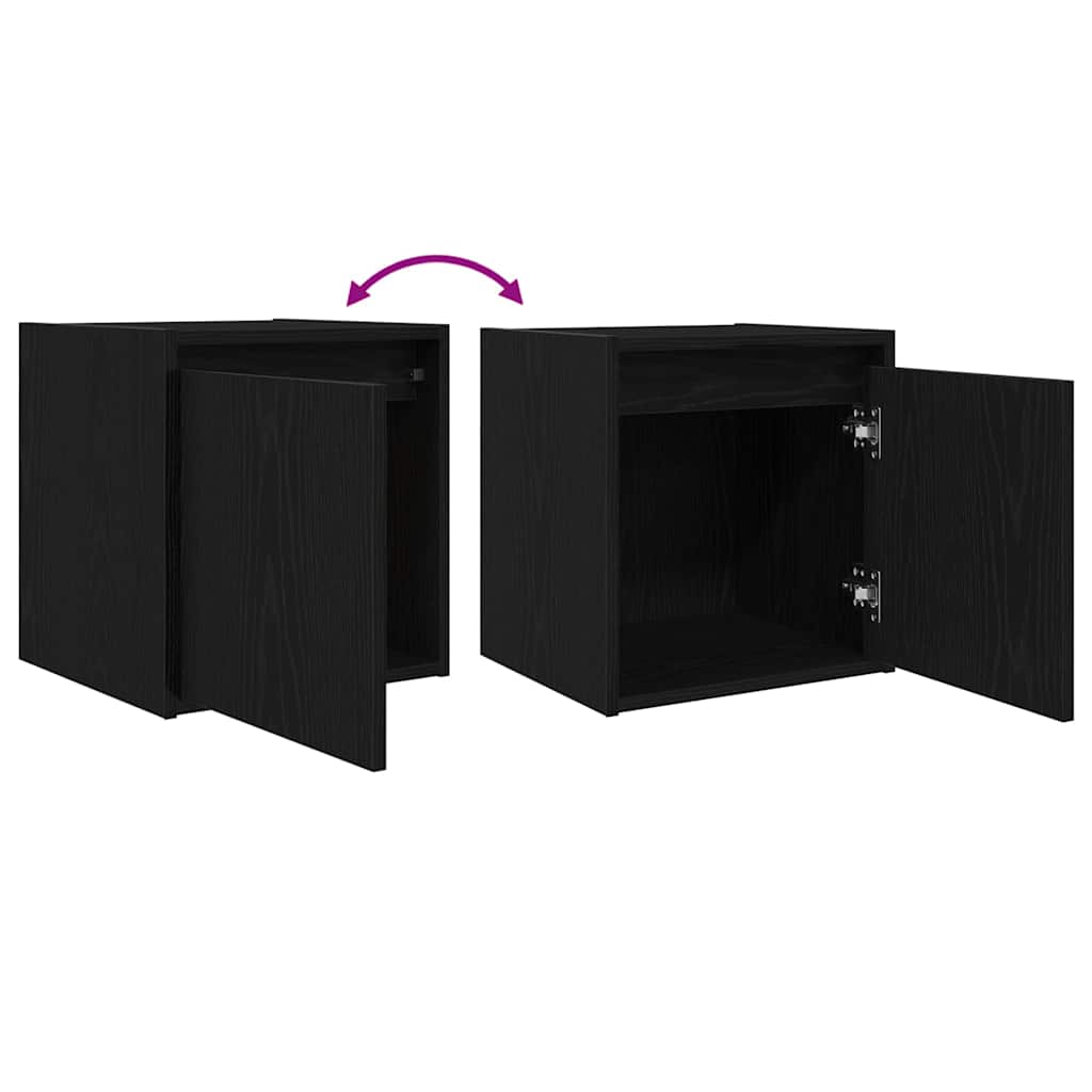 Tables de chevet murales 2 pcs noir 38x34x40 cm - XIOS