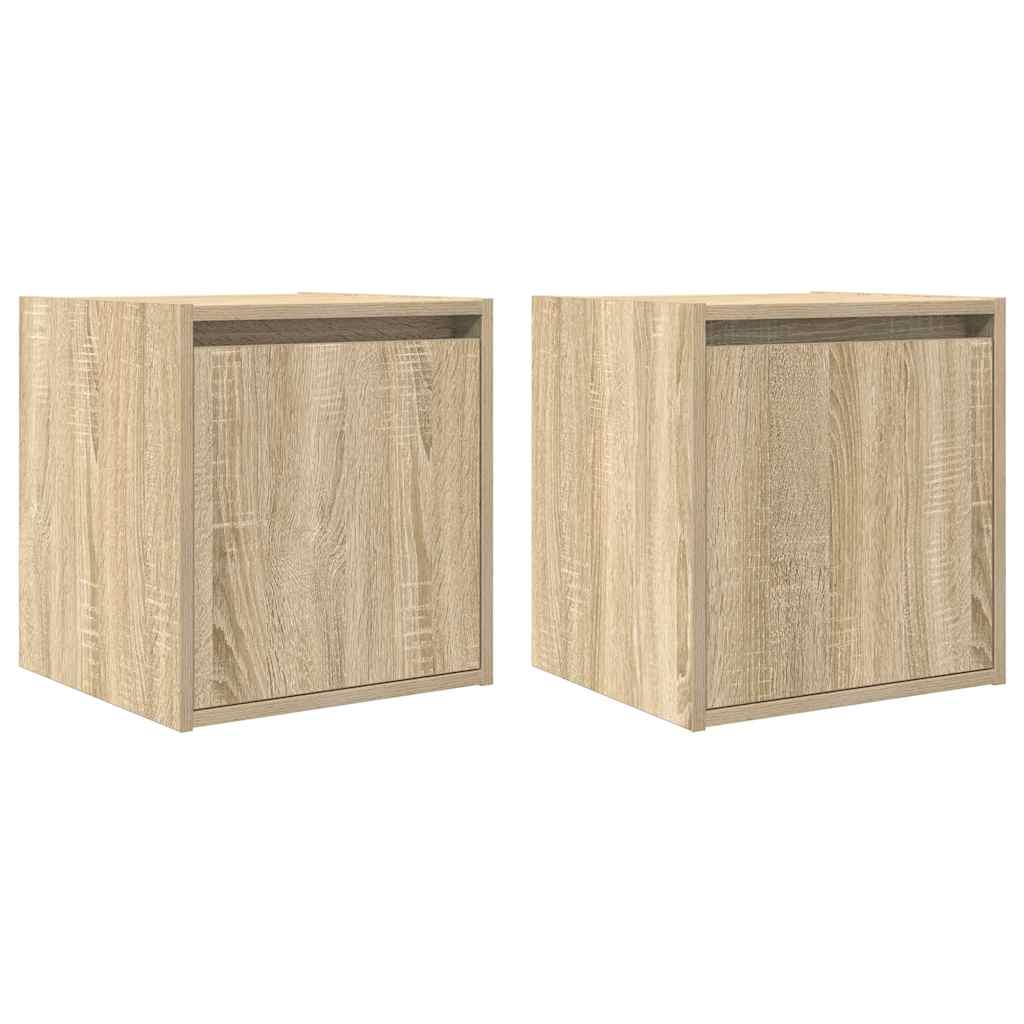 Tables de chevet murales 2 pcs chêne sonoma 38x34x40 cm - XIOS