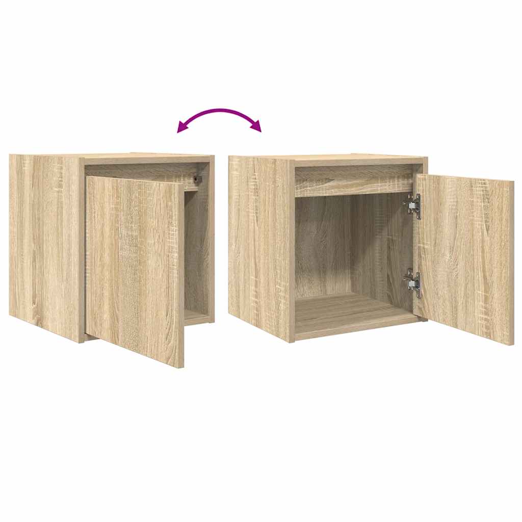 Tables de chevet murales 2 pcs chêne sonoma 38x34x40 cm - XIOS