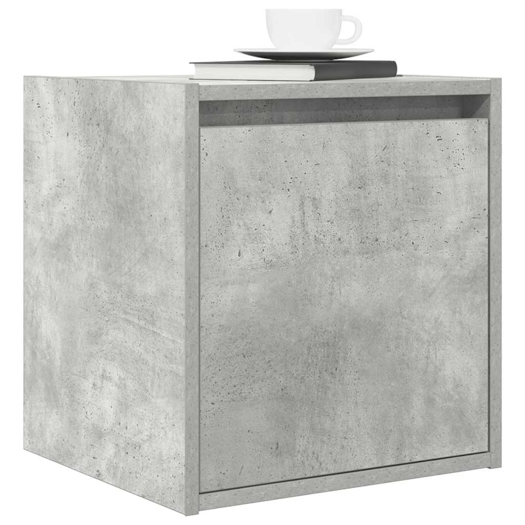 Table de chevet murale gris béton 38x34x40 cm
