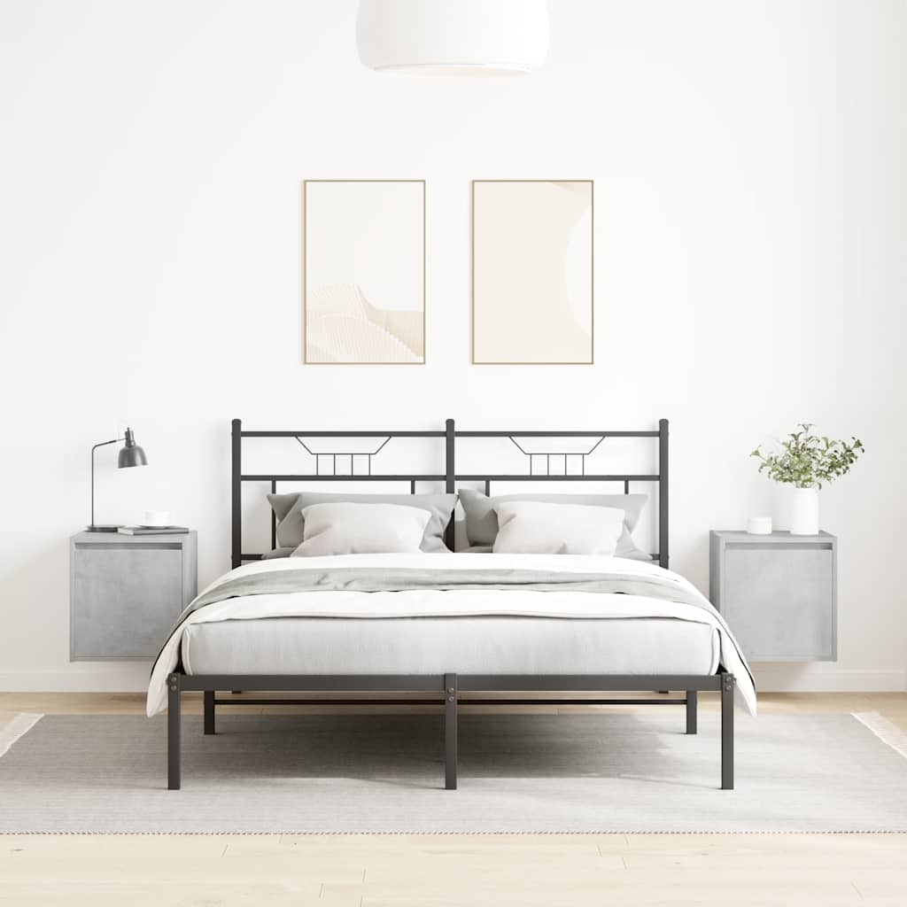 Tables de chevet murales 2 pcs gris béton 38x34x40 cm - XIOS