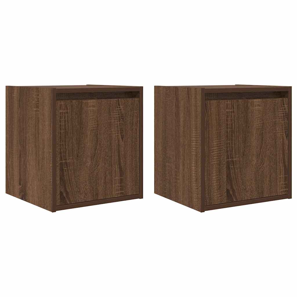 Tables de chevet murales 2 pcs chêne marron 38x34x40 cm - XIOS