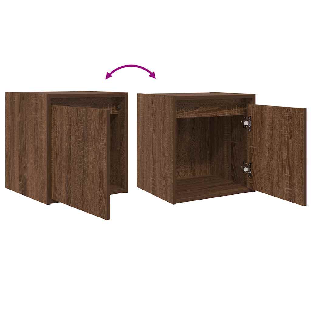 Tables de chevet murales 2 pcs chêne marron 38x34x40 cm - XIOS
