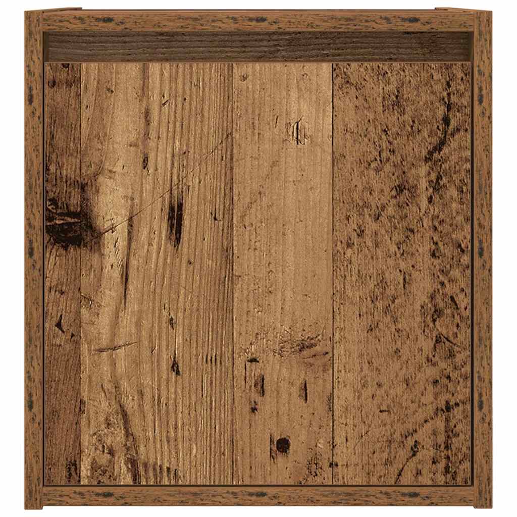 Table de chevet murale vieux bois 38x34x40 cm