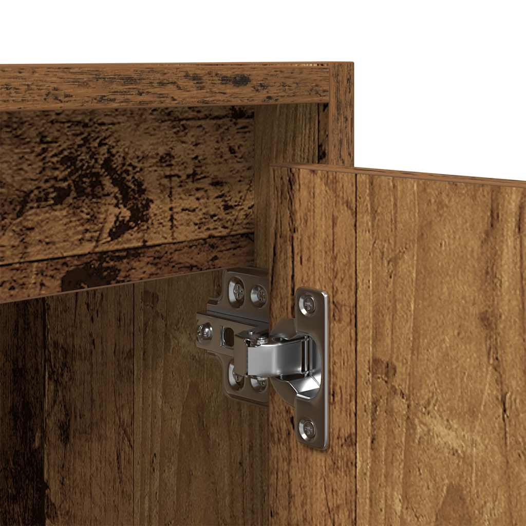 Table de chevet murale vieux bois 38x34x40 cm