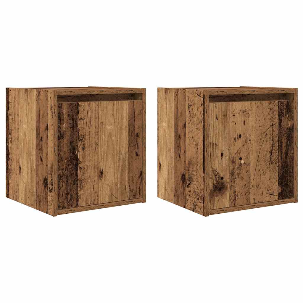 Tables de chevet murales 2 pcs vieux bois 38x34x40 cm - XIOS