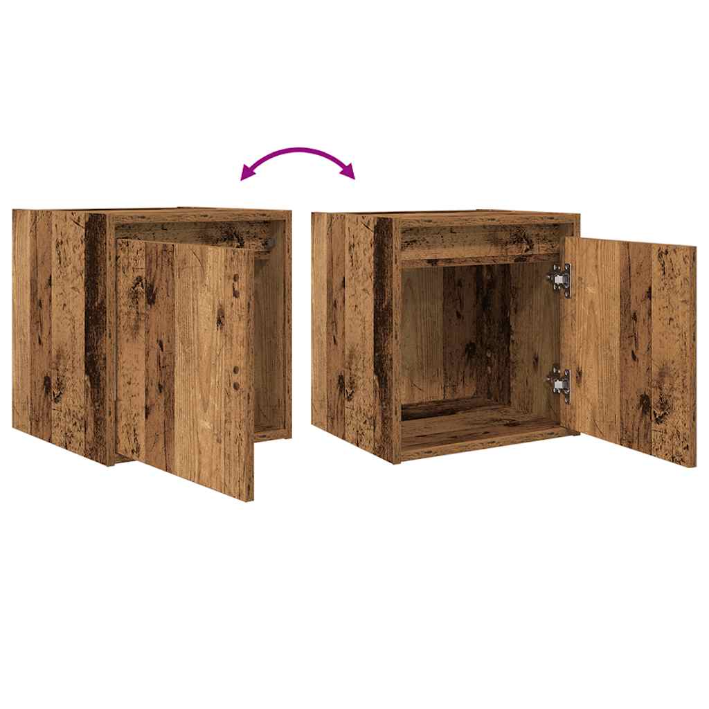 Tables de chevet murales 2 pcs vieux bois 38x34x40 cm - XIOS