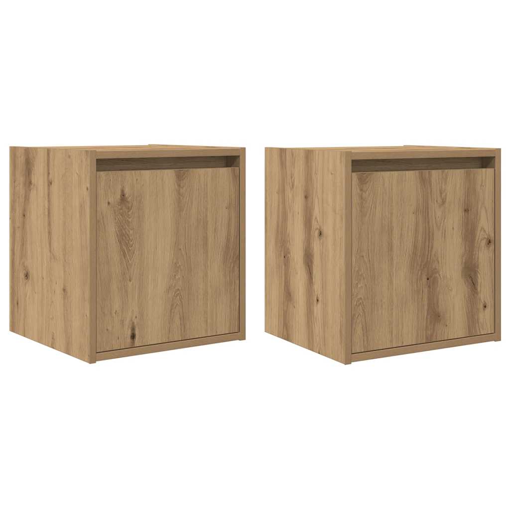 Tables de chevet murales 2 pcs chêne artisanal 38x34x40 cm - XIOS