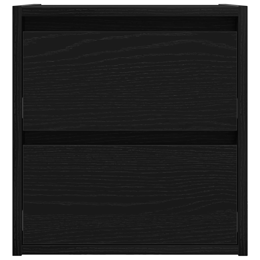 Table de chevet murale chêne noir 38x34x40 cm