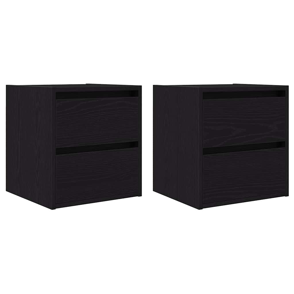 Tables de chevet murales 2 pcs chêne noir 38x34x40 cm - XIOS