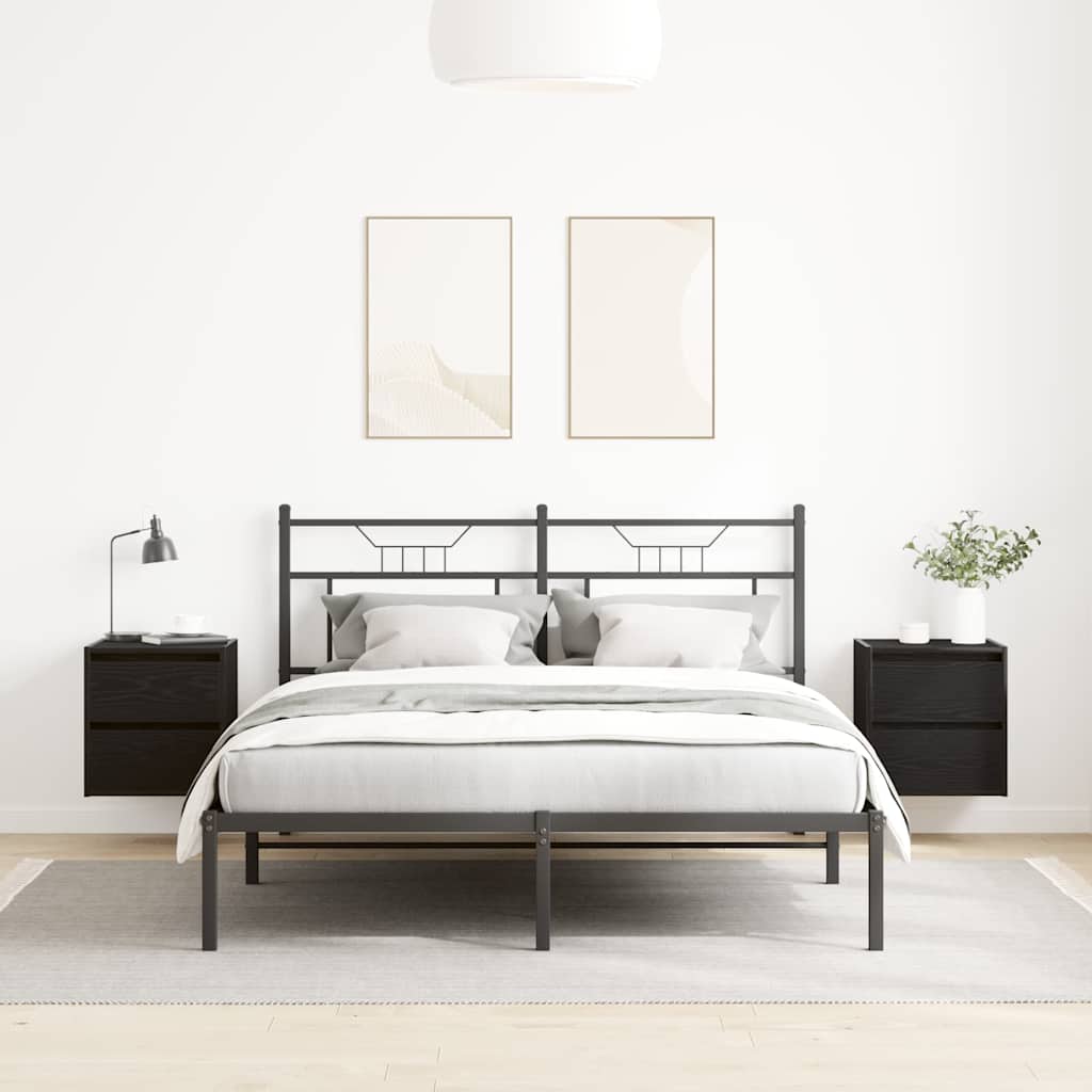 Tables de chevet murales 2 pcs chêne noir 38x34x40 cm - XIOS