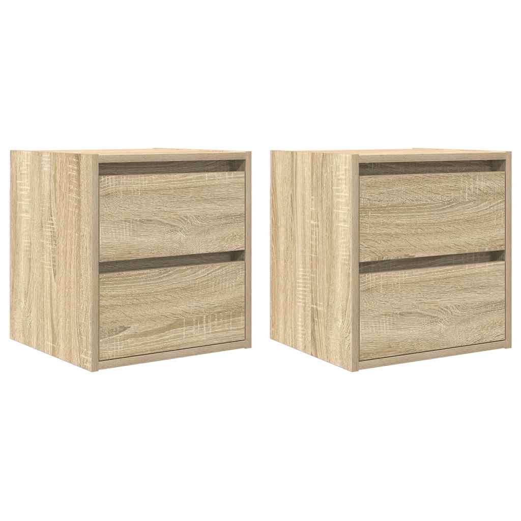 Tables de chevet murales 2 pcs chêne sonoma 38x34x40 cm - XIOS