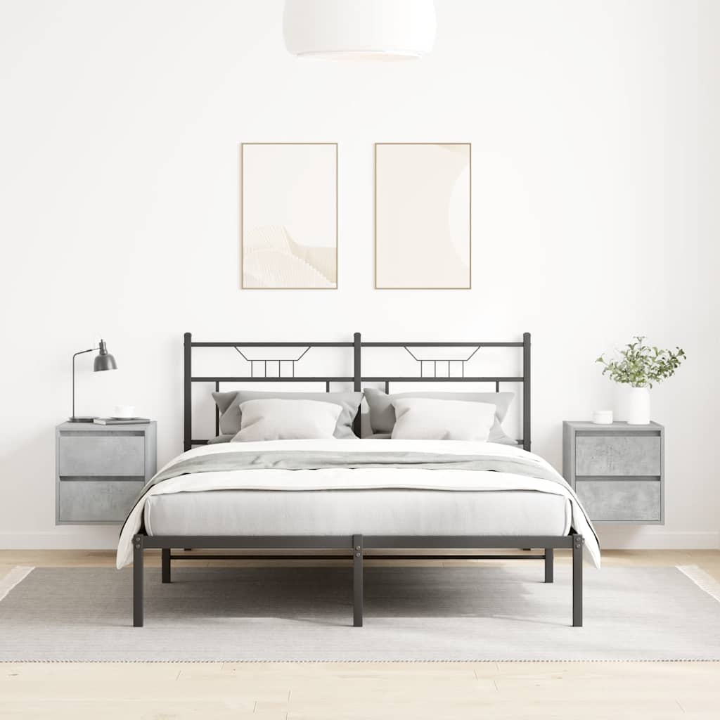 Tables de chevet murales 2 pcs gris béton 38x34x40 cm - XIOS