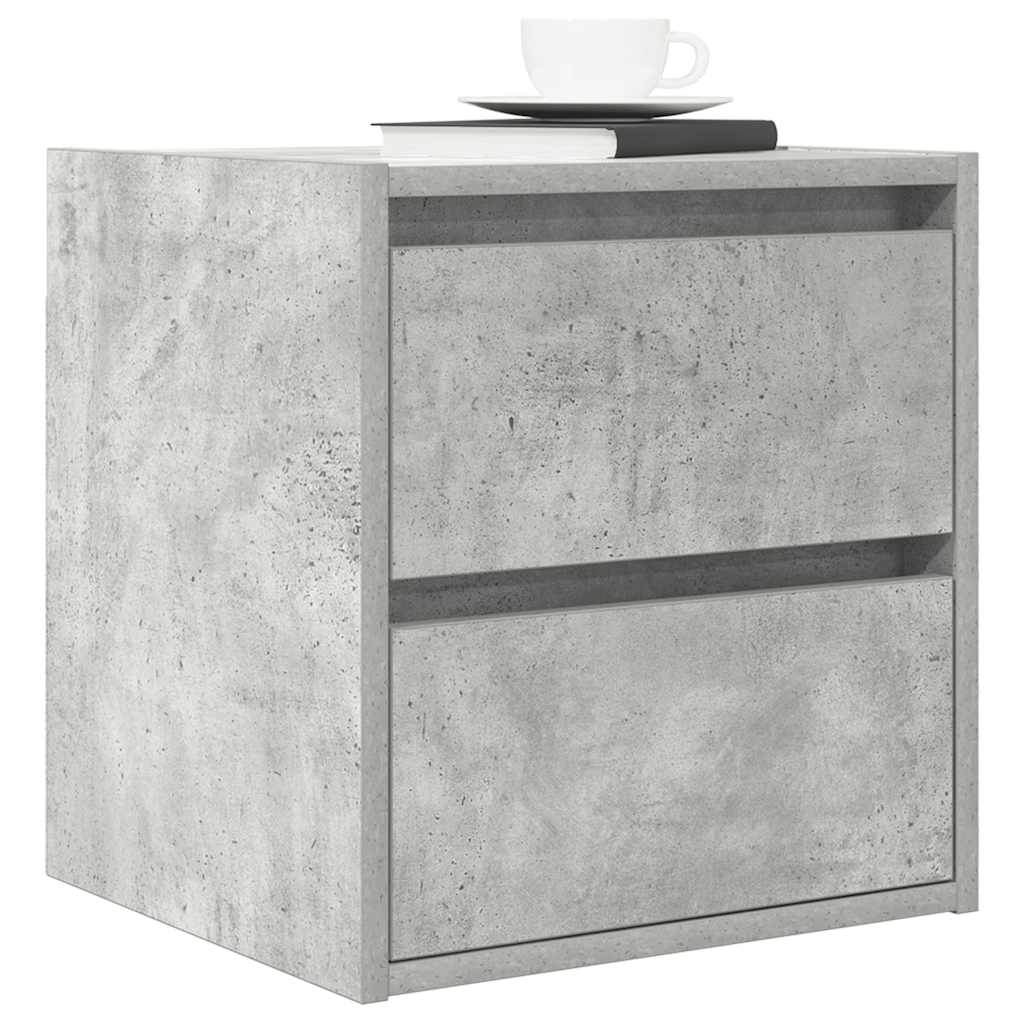 Tables de chevet murales 2 pcs gris béton 38x34x40 cm - XIOS