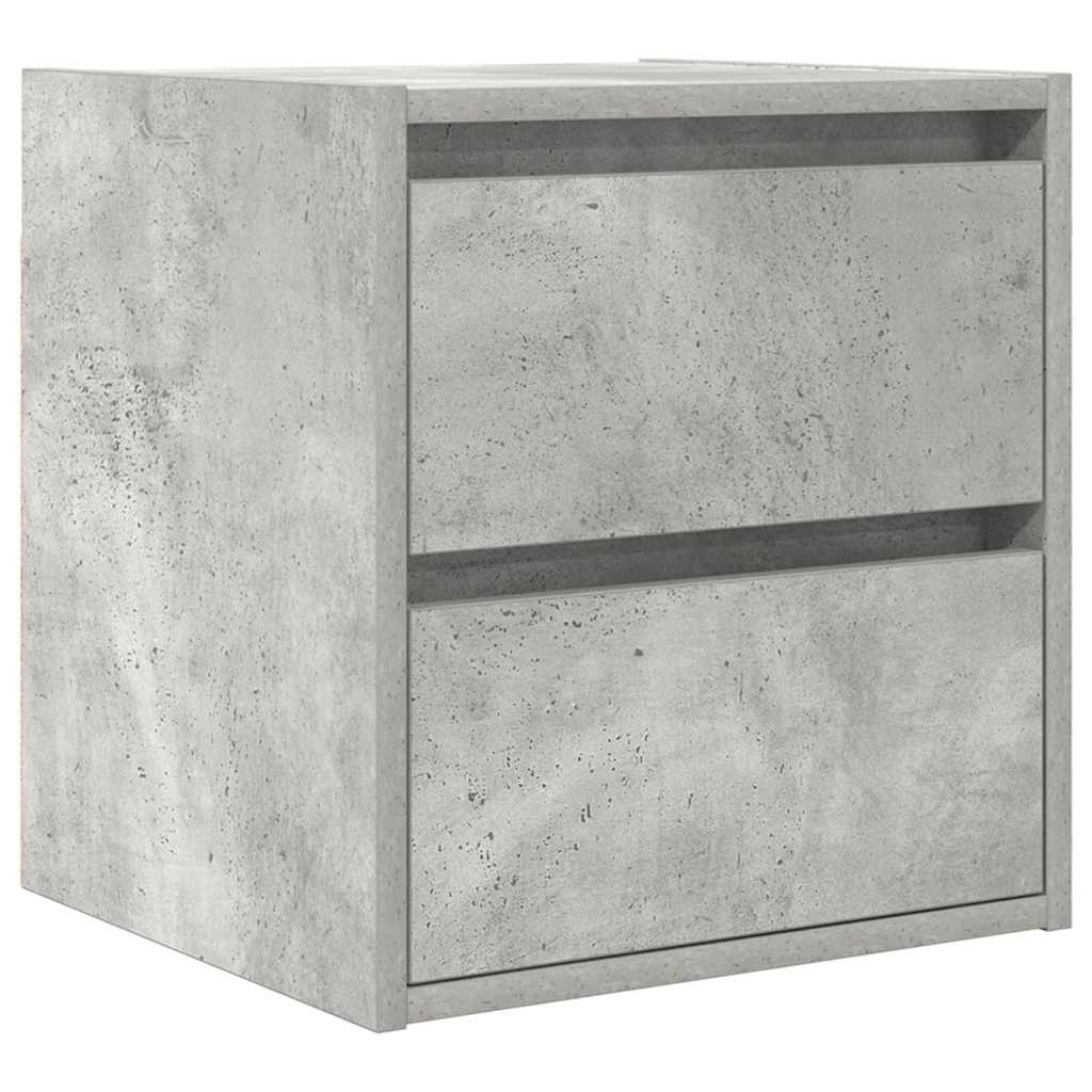 Tables de chevet murales 2 pcs gris béton 38x34x40 cm - XIOS