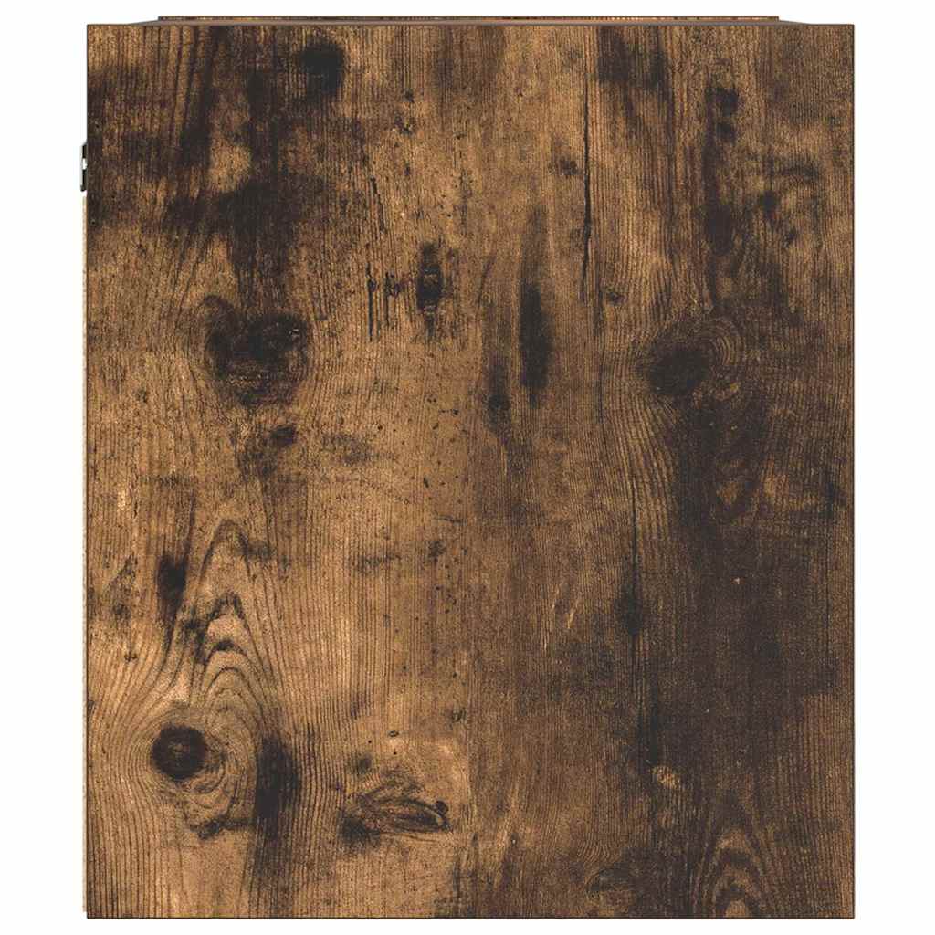 Table de chevet murale chêne fumé 38x34x40 cm