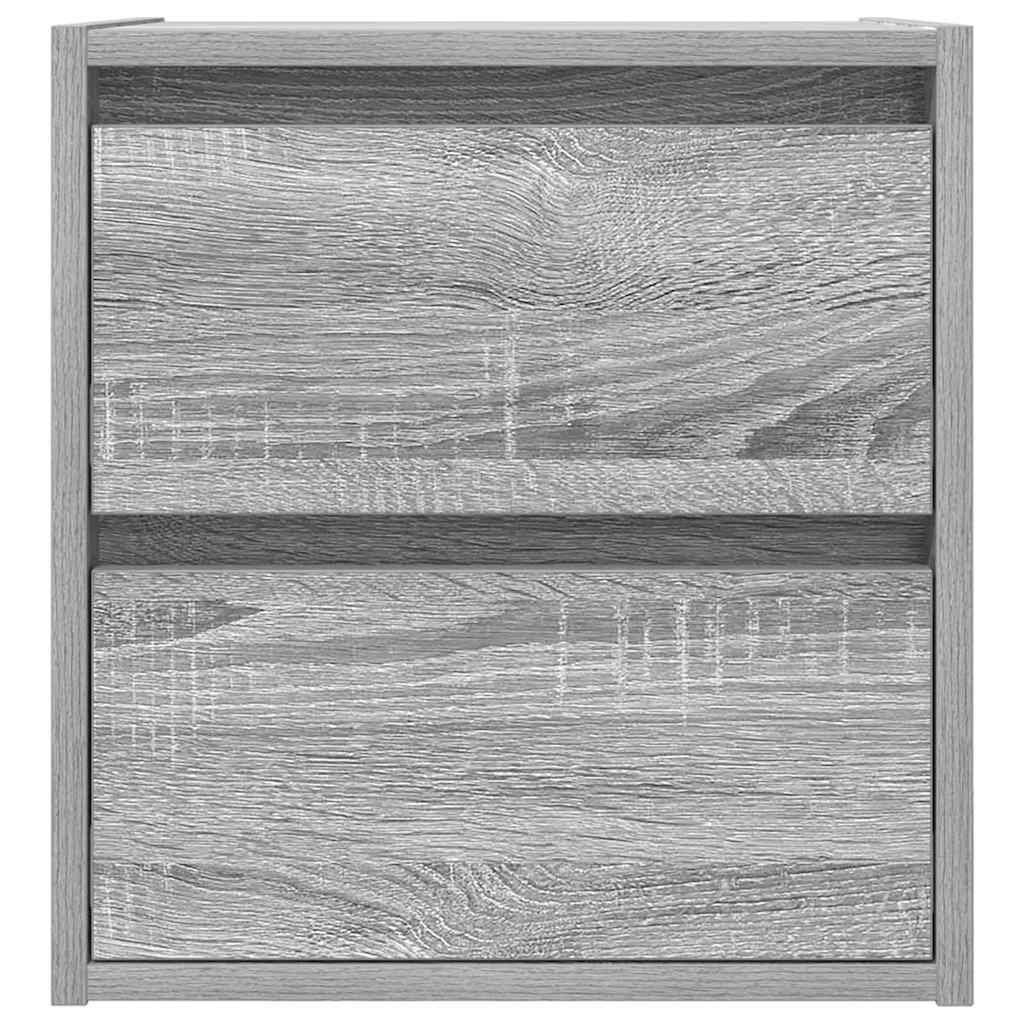 Table de chevet murale sonoma gris 38x34x40 cm