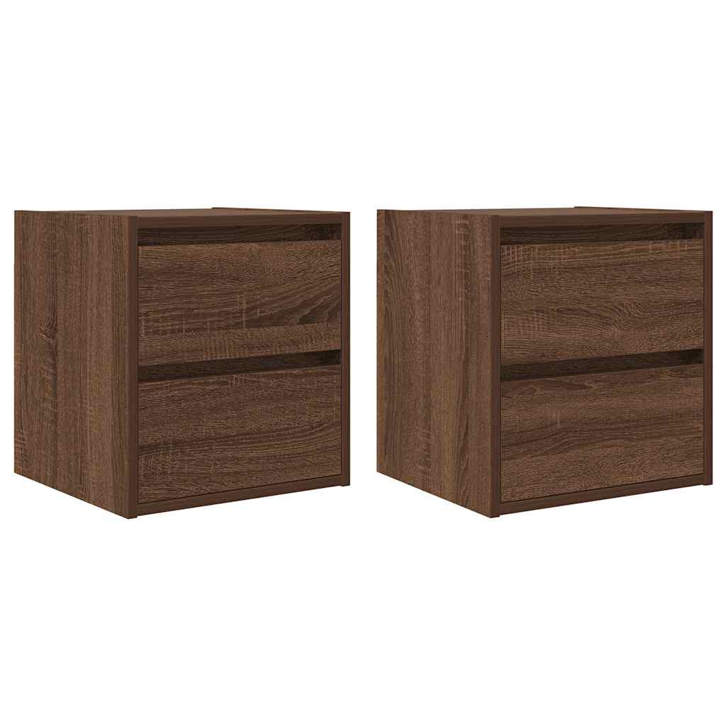 Tables de chevet murales 2 pcs chêne marron 38x34x40 cm - XIOS