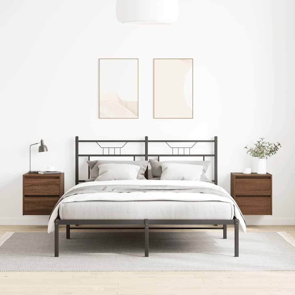 Tables de chevet murales 2 pcs chêne marron 38x34x40 cm - XIOS