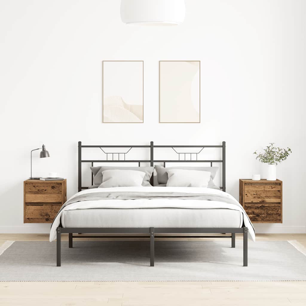 Tables de chevet murales 2 pcs vieux bois 38x34x40 cm - XIOS