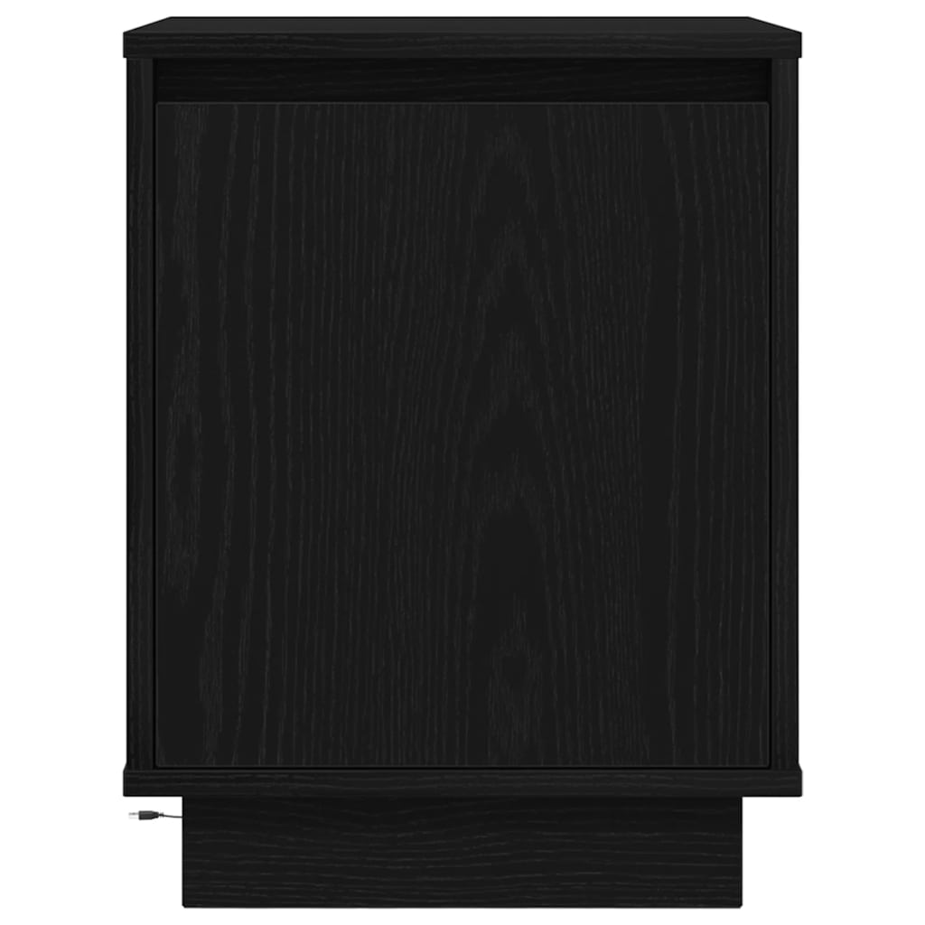 Tables de chevet avec lumières LED 2 pcs noir 38x34x50 cm - XIOS