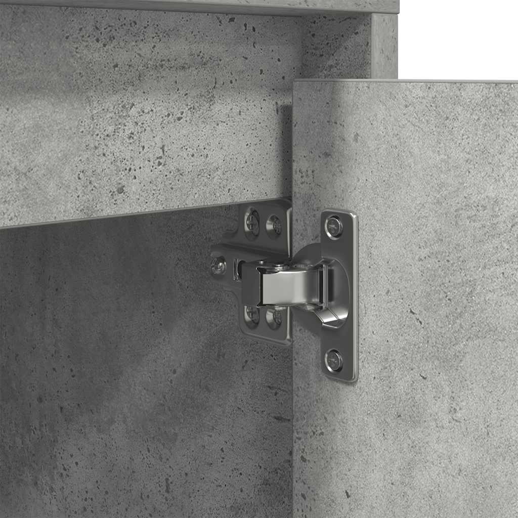 Table de chevet avec lumières LED gris béton 38x34x50 cm - XIOS