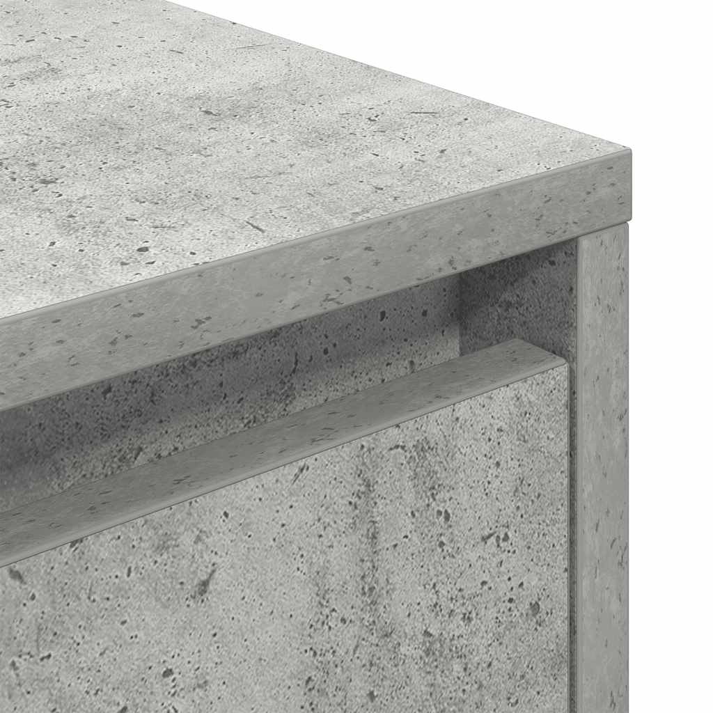 Table de chevet avec lumières LED gris béton 38x34x50 cm - XIOS