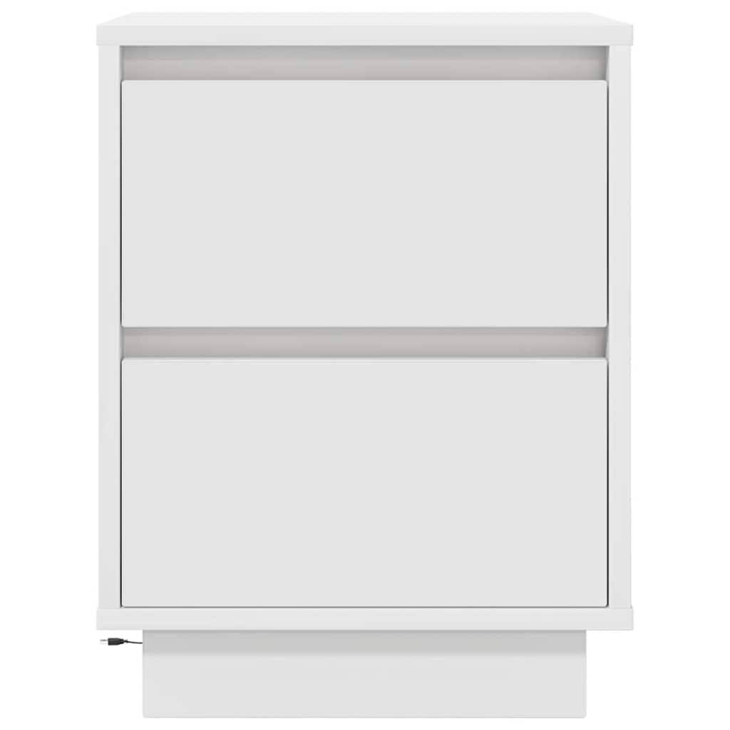 Table de chevet avec lumières LED blanc 38x34x50 cm - XIOS