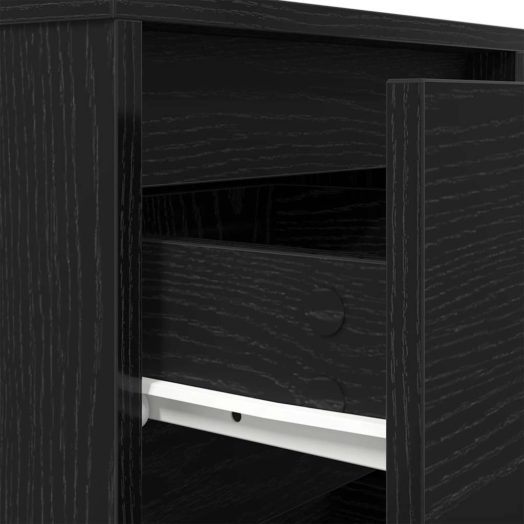 Table de chevet avec lumières LED noir 38x34x50 cm - XIOS