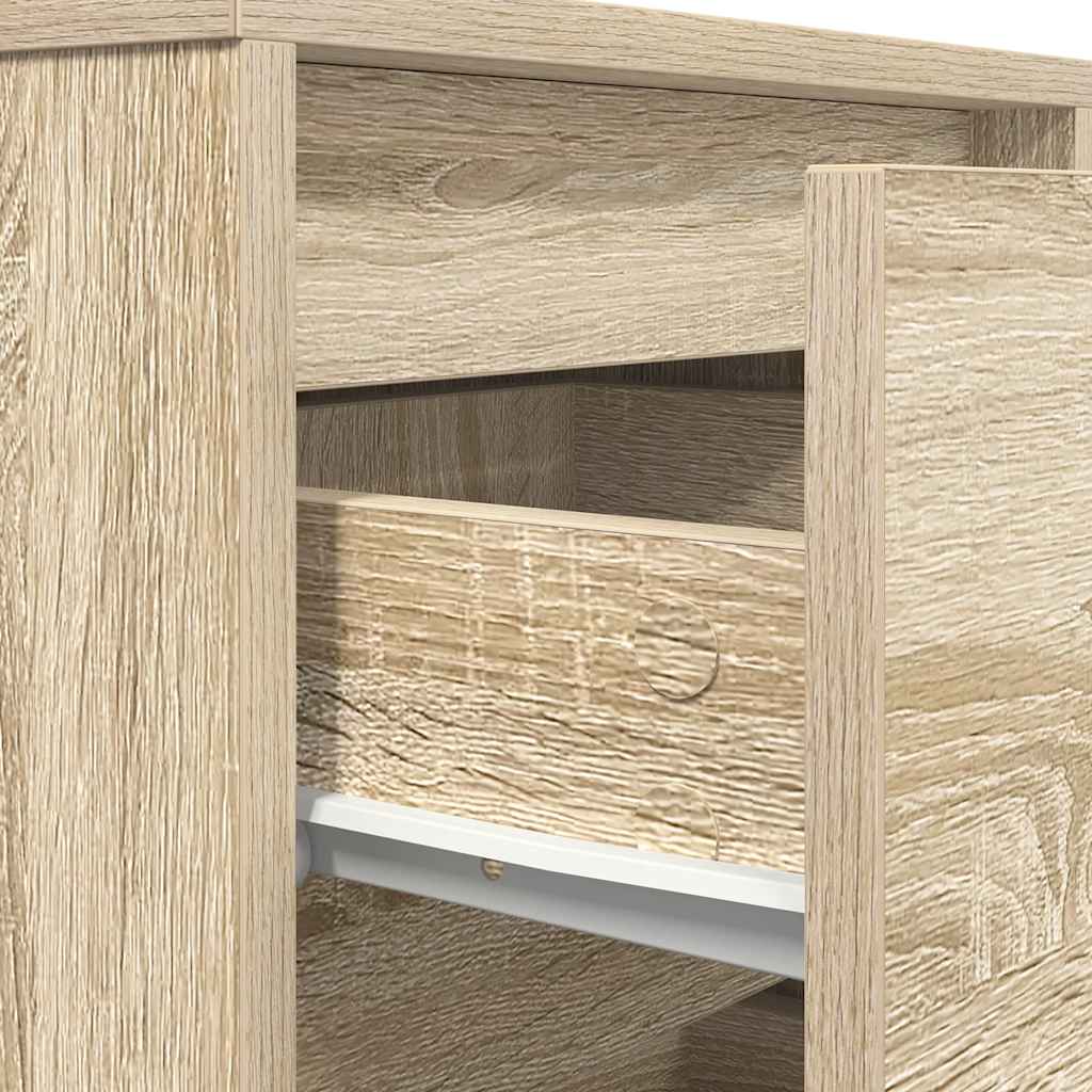 Table de chevet avec lumières LED chêne sonoma 38x34x50 cm - XIOS