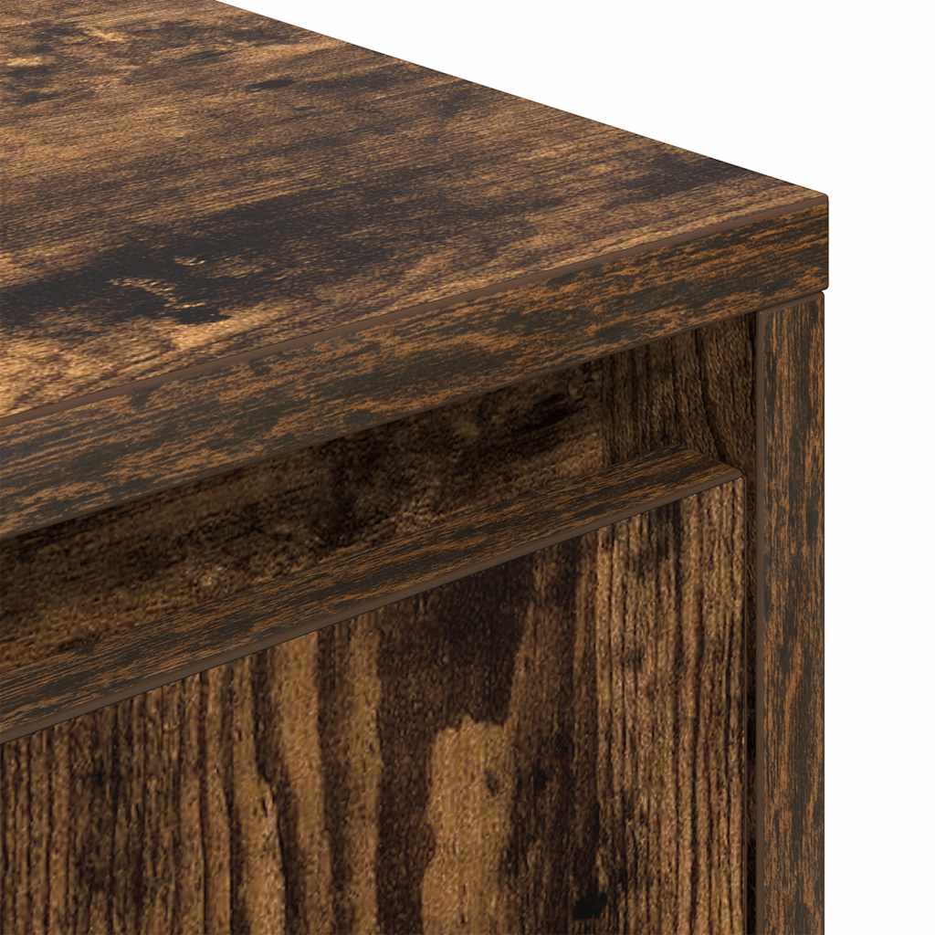 Table de chevet avec lumières LED chêne fumé 38x34x50 cm - XIOS