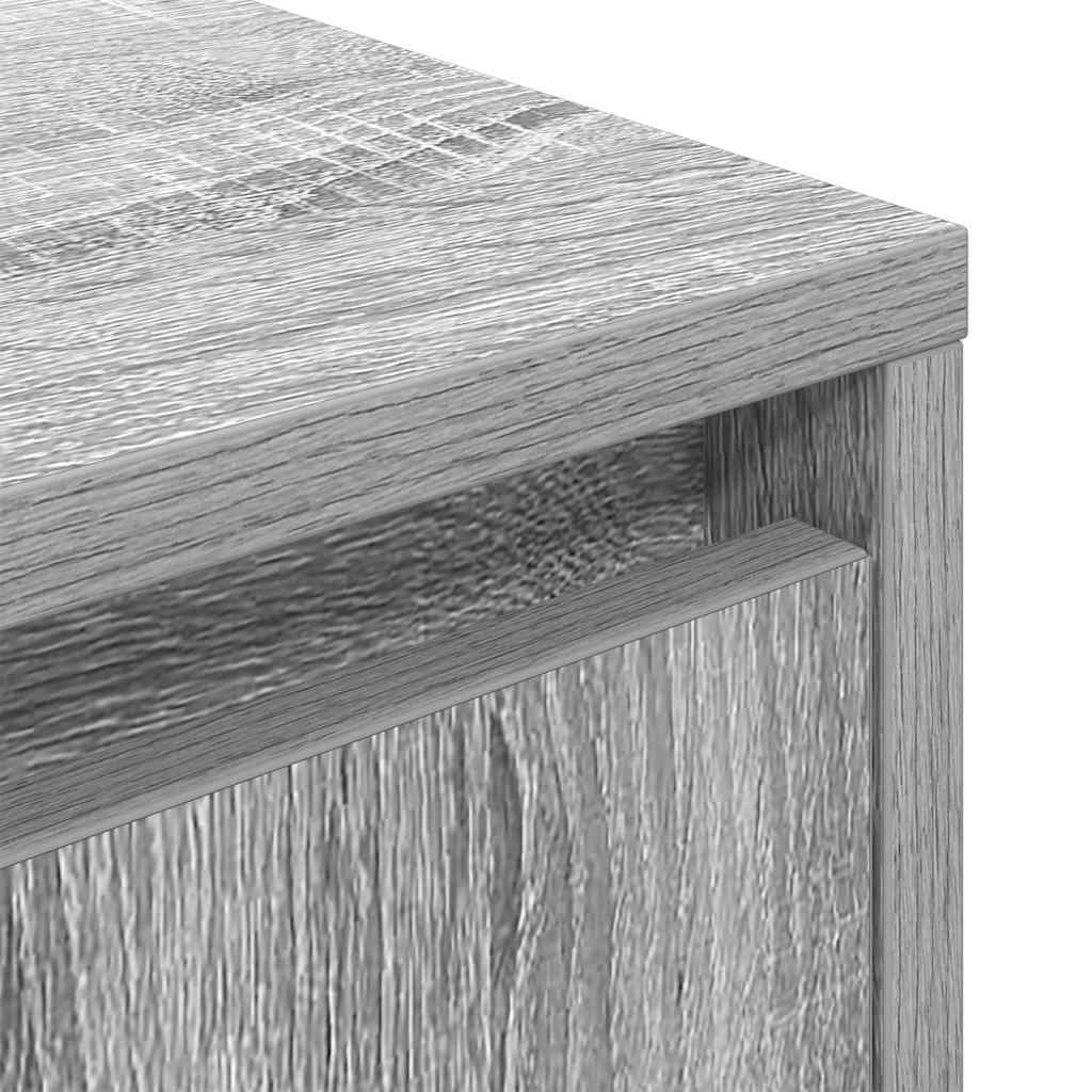 Table de chevet avec lumières LED sonoma gris 38x34x50 cm - XIOS