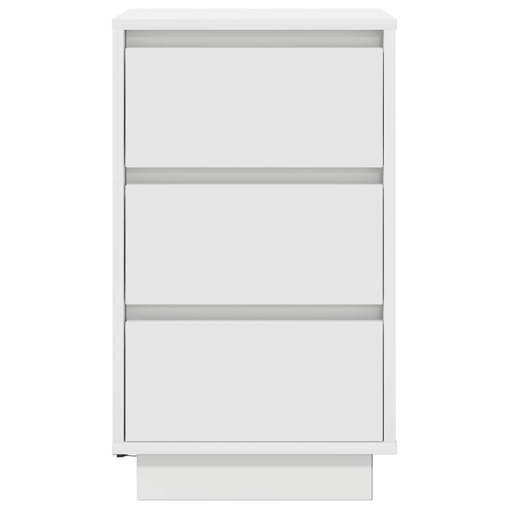 Table de chevet avec lumières LED blanc 38x34x65 cm - XIOS