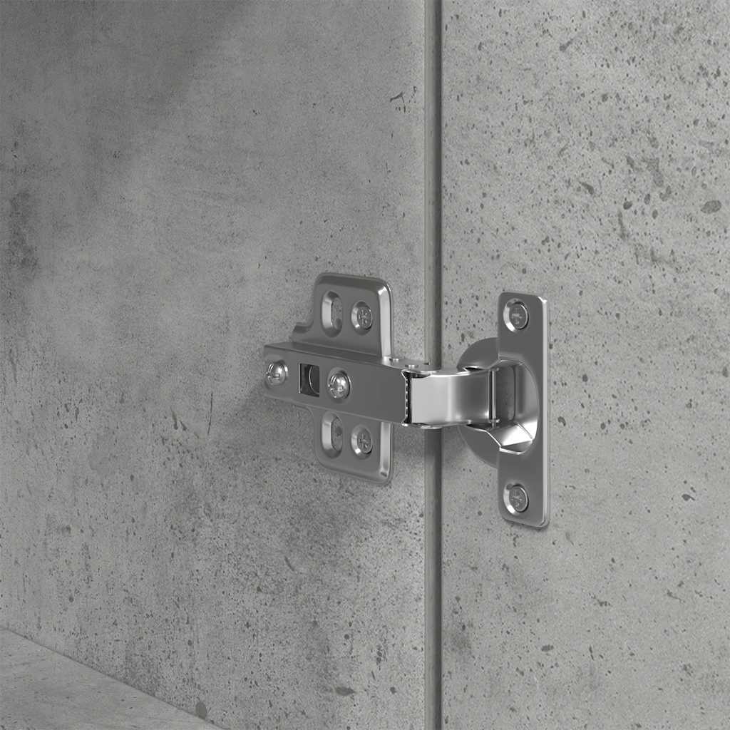 Table de chevet gris béton 39x35x125 cm bois d’ingénierie