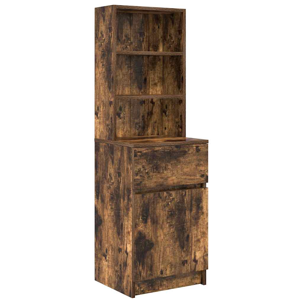 Table de chevet chêne fumé 39x35x125 cm bois d'ingénierie - XIOS