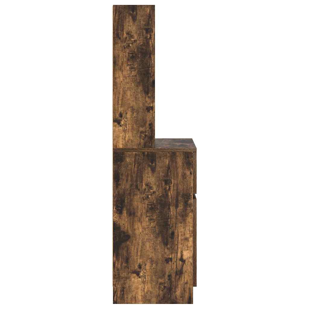 Table de chevet chêne fumé 39x35x125 cm bois d'ingénierie - XIOS