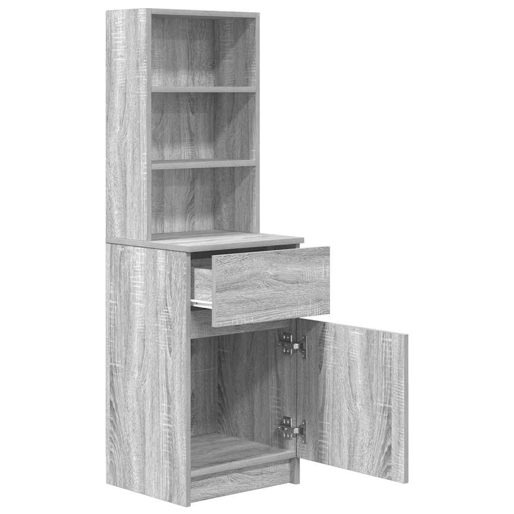 Table de chevet sonoma gris 39x35x125 cm bois d’ingénierie - XIOS